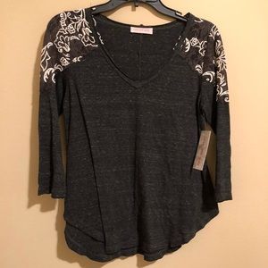 Black long sleeve top